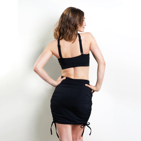 Ellanora Cross Front Halter Top Black