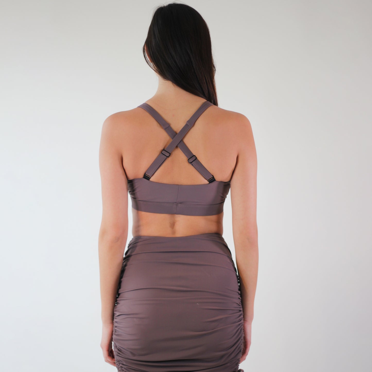 Ellanora Cross Front Halter Top Purple