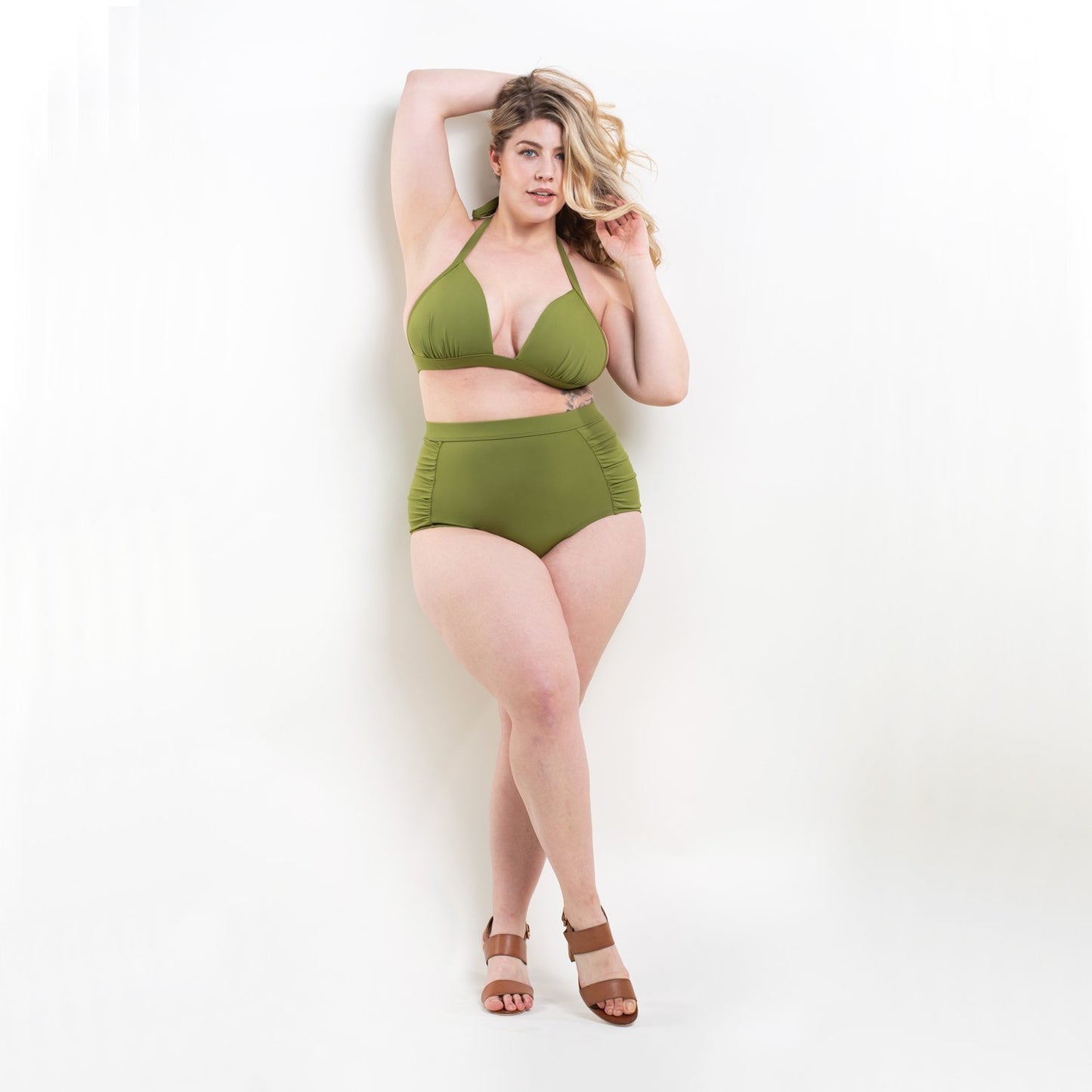 Marilyn Triangle Bikini Top Green