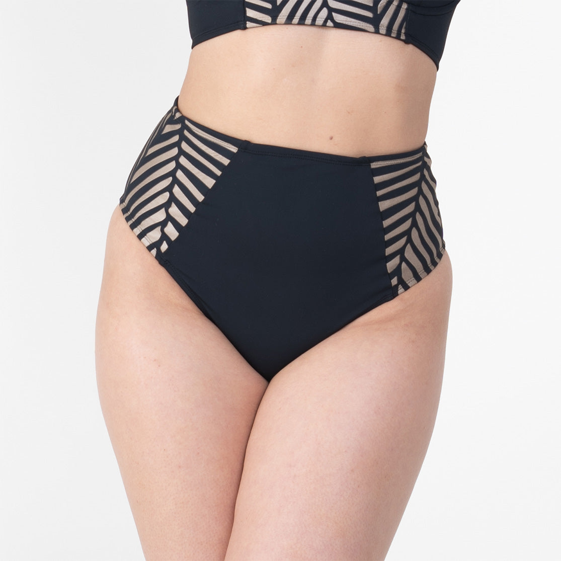 Suzette Cheeky High Waisted Bottom Black